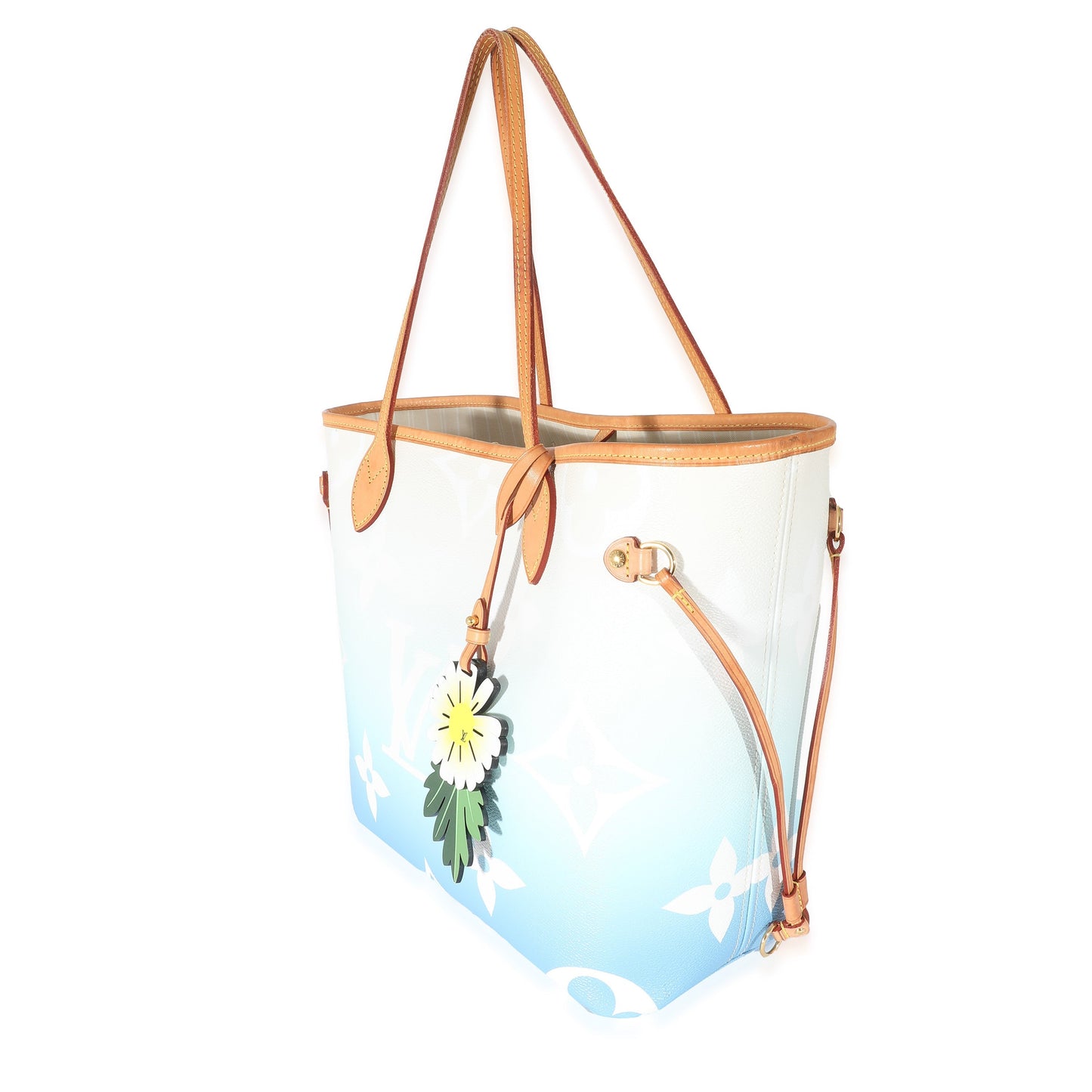 Louis Vuitton  Blue White Giant Monogram Canvas By The Pool Neverfull MM