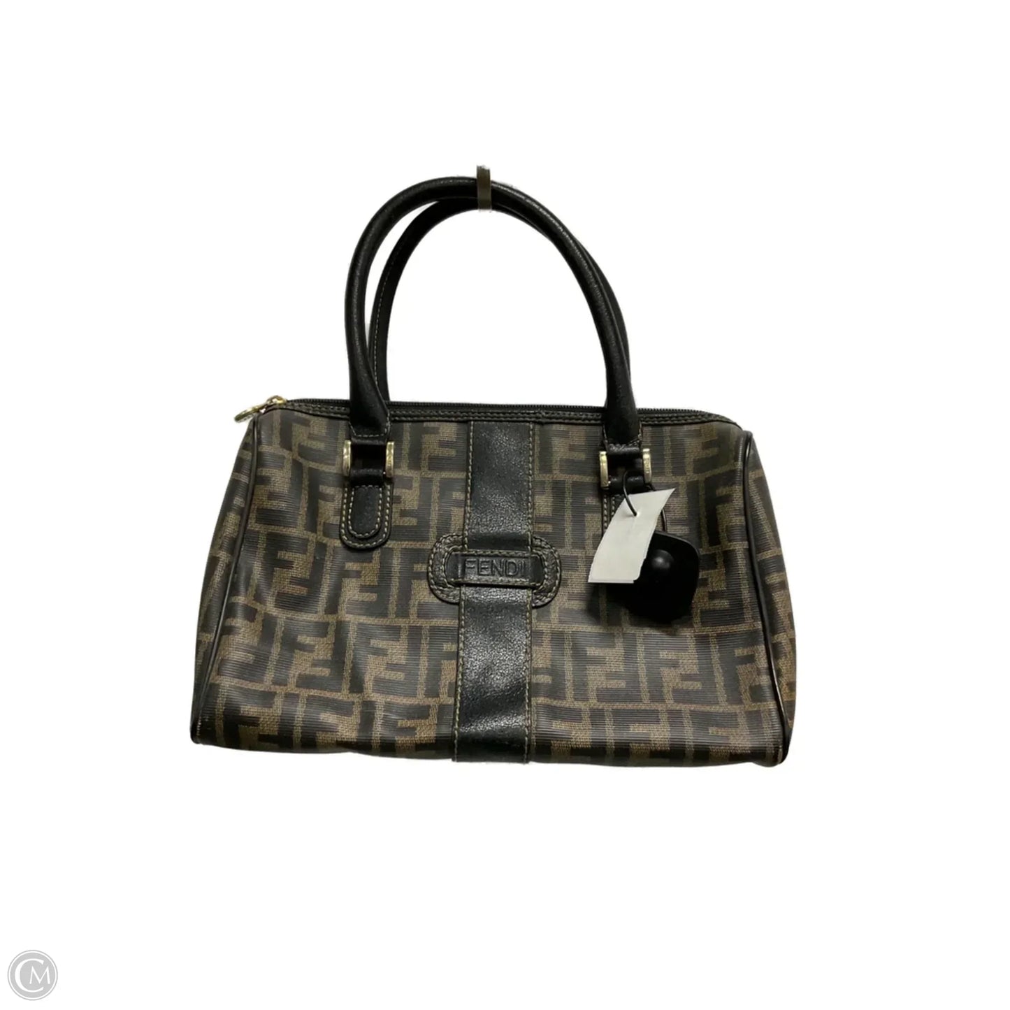 Zucca Boston Bag By Fendi, Size: Medium