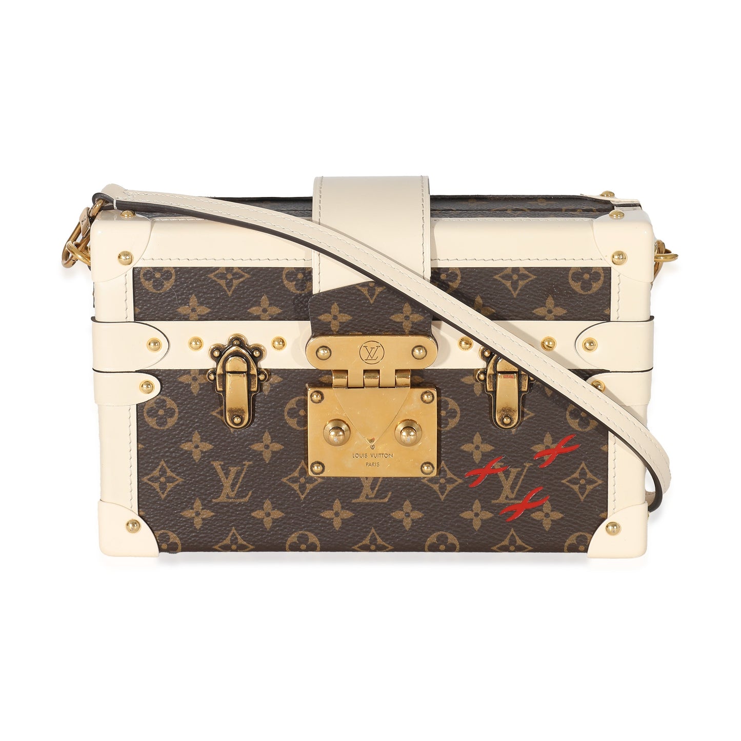 Louis Vuitton  Creme Monogram Canvas Petite Malle