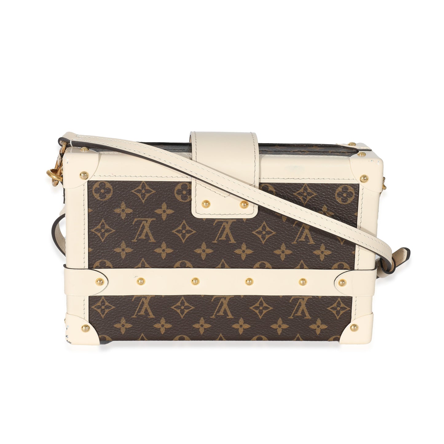 Louis Vuitton  Creme Monogram Canvas Petite Malle