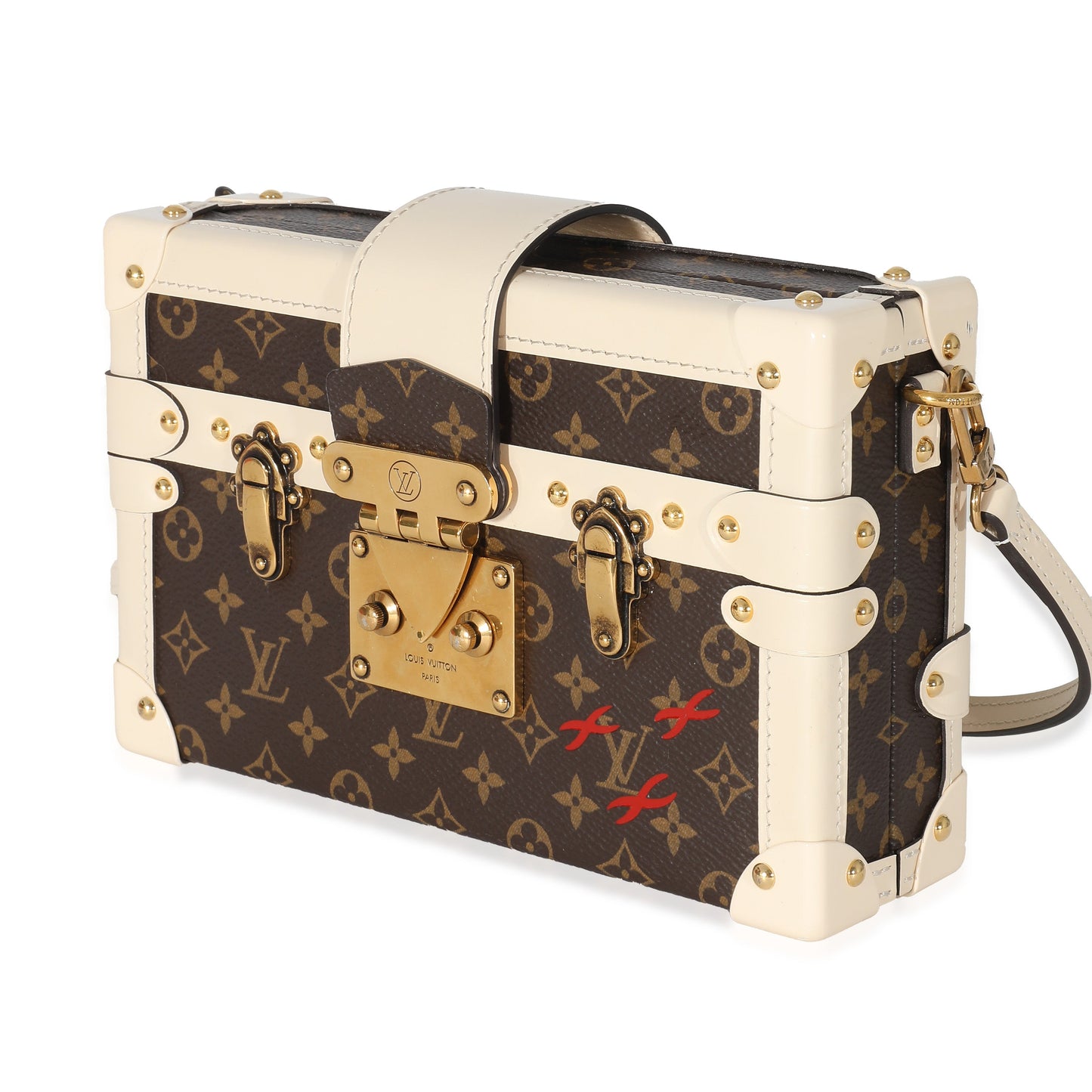 Louis Vuitton  Creme Monogram Canvas Petite Malle
