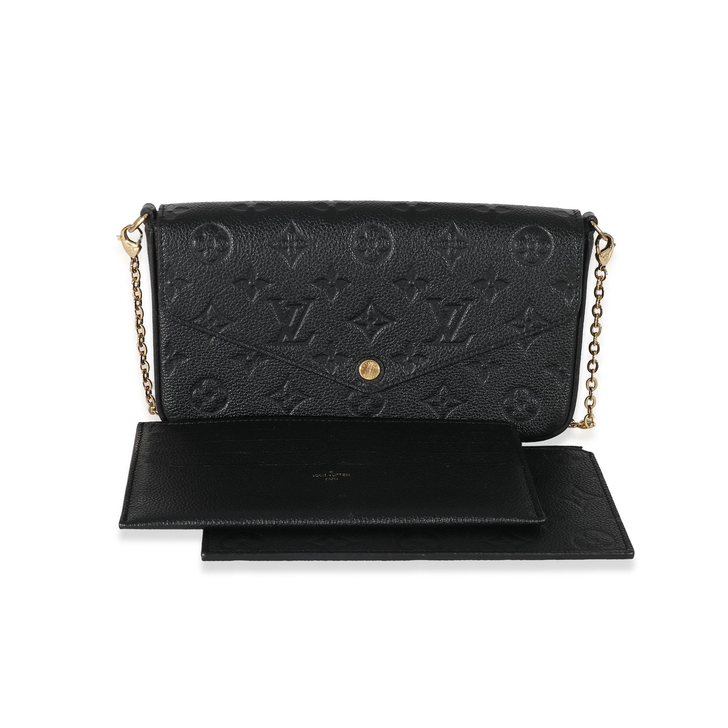 Louis Vuitton  Black Monogram Empreinte Félicie Pochette