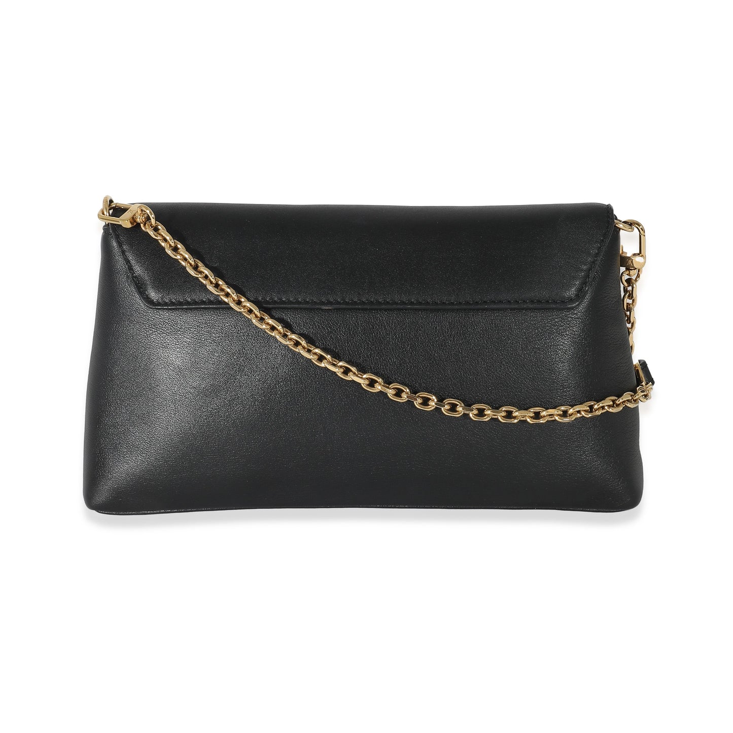 Louis Vuitton  Black Calfskin Love Note Chain Clutch 