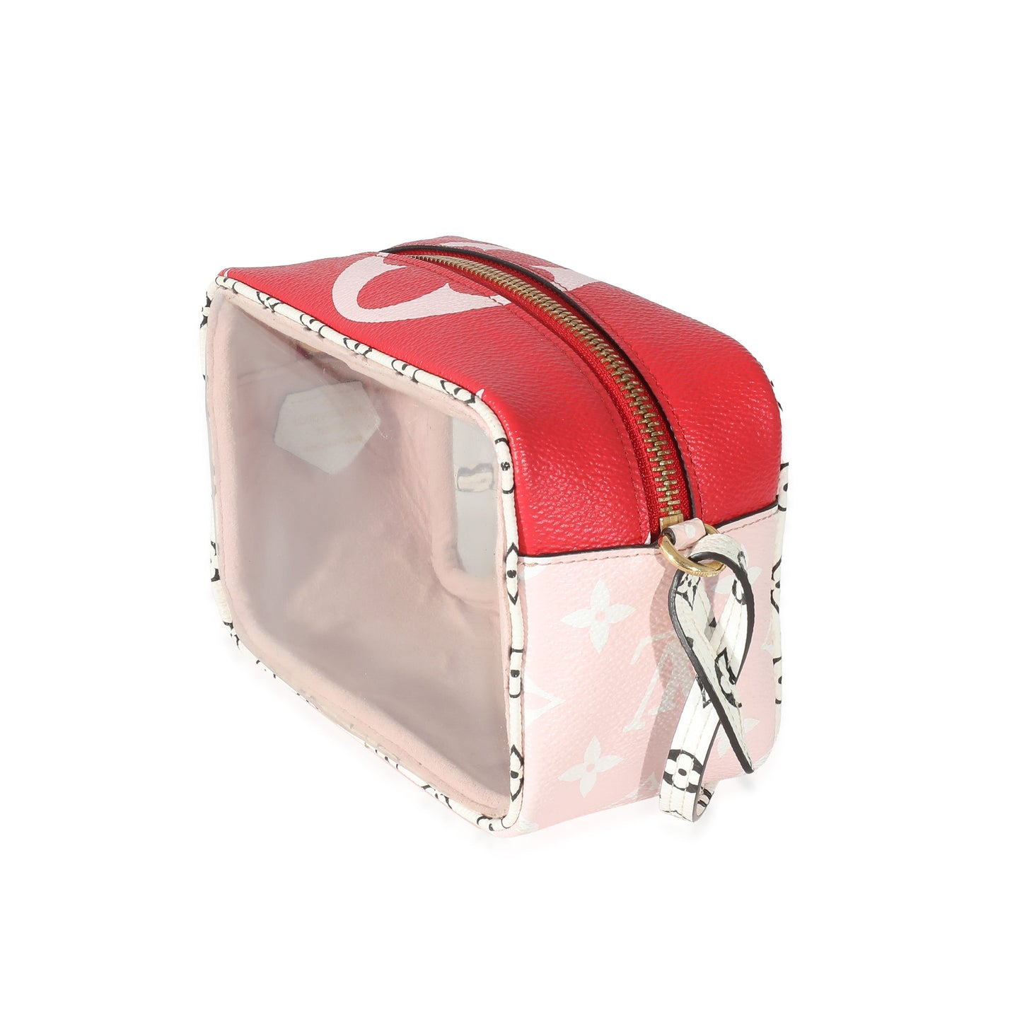 Louis Vuitton  Red Monogram Giant Canvas PVC Beach Pouch