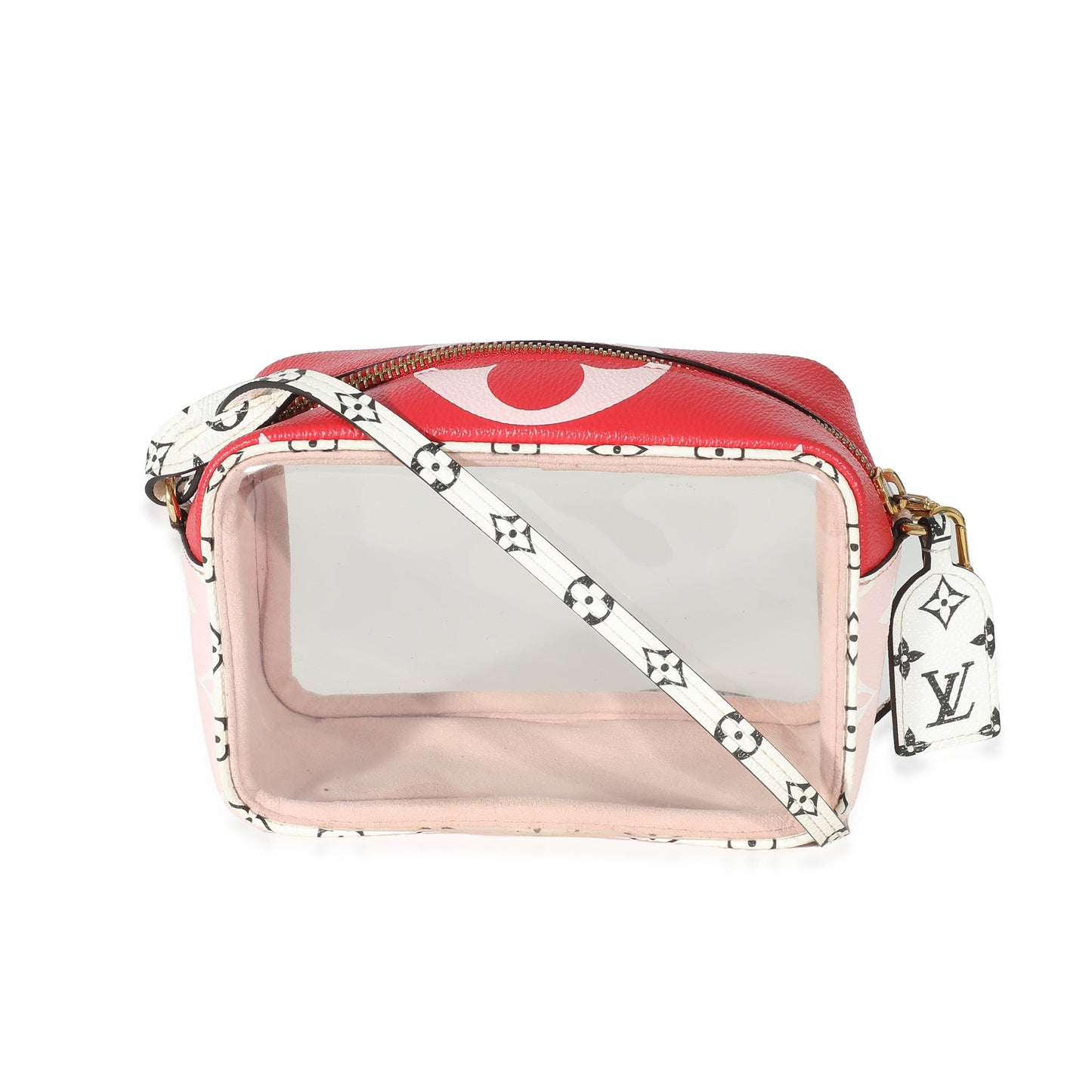 Louis Vuitton  Red Monogram Giant Canvas PVC Beach Pouch