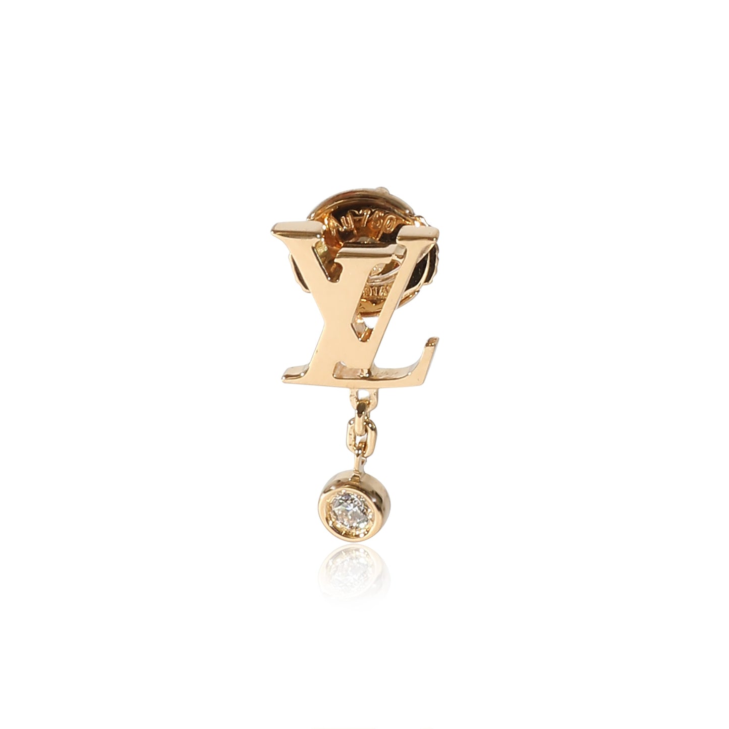 Louis Vuitton Idylle Blossom Single Diamond Earring in 18K Yellow Gold 0.03 CTW