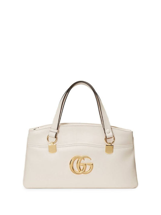 Gucci - Arli large top handle bag - women - Viscose/Leather/metal - One Size - White