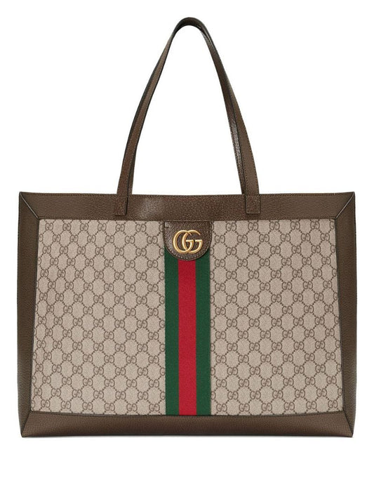 Gucci - Ophidia GG tote - women - Microfibre/Leather/metal - One Size - Brown