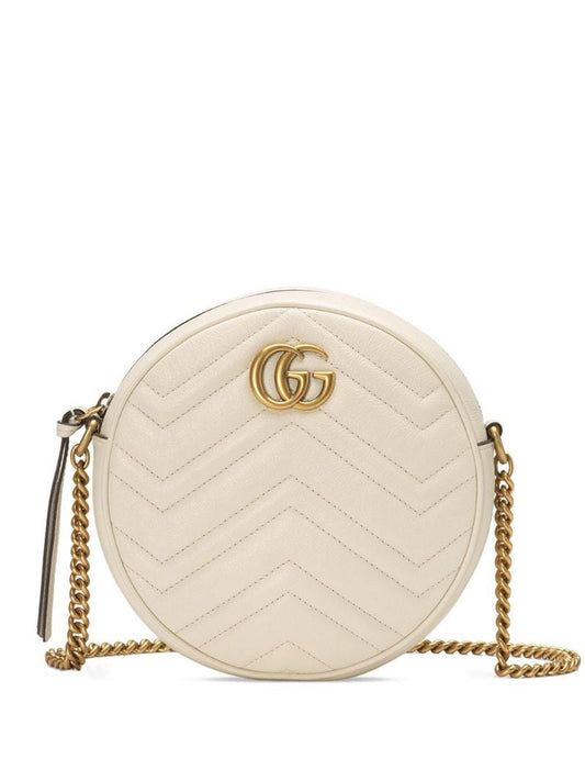 Gucci - GG Marmont mini round shoulder bag - women - Leather/Microfibre - One Size - White