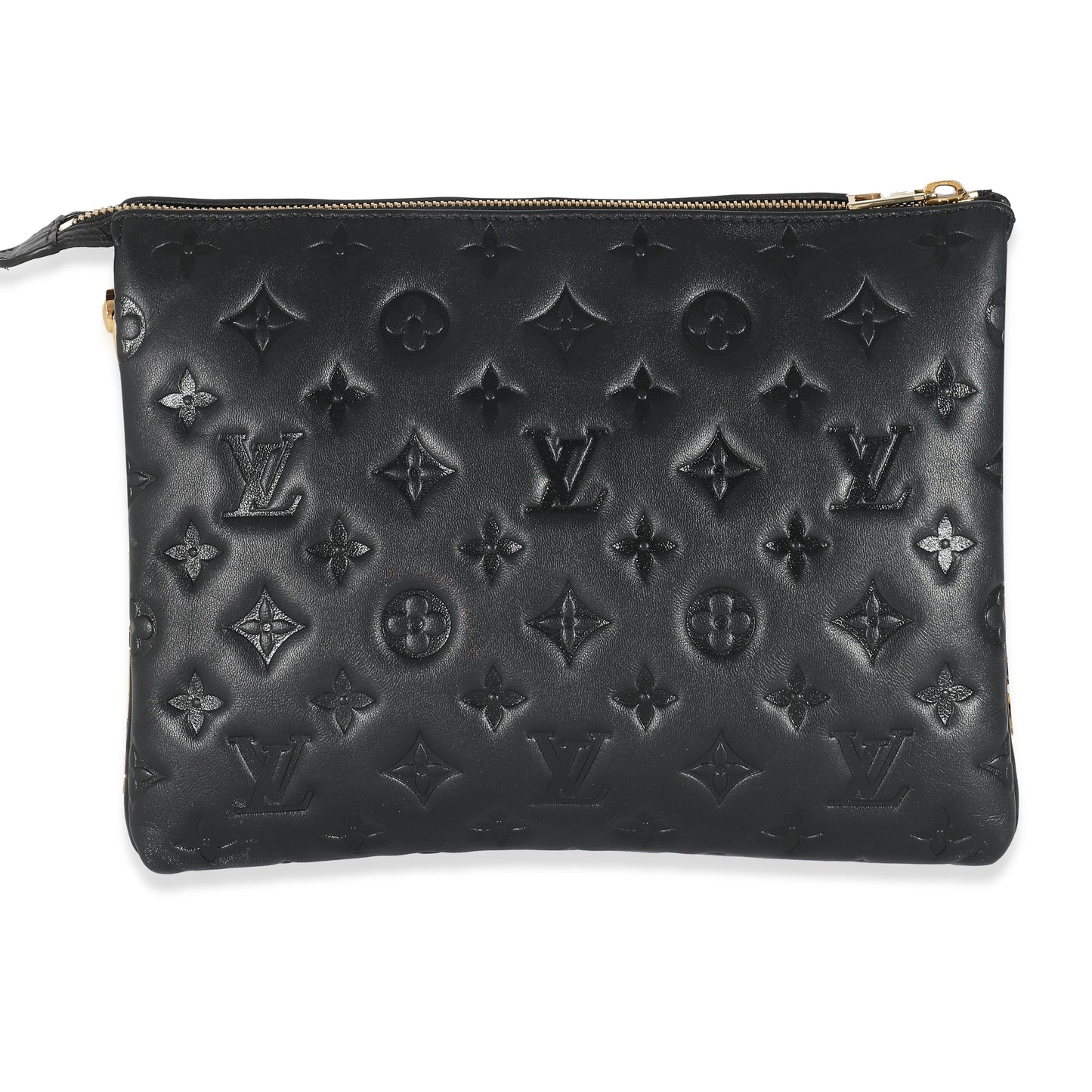 Louis Vuitton  Black Puffy Lambskin Coussin PM