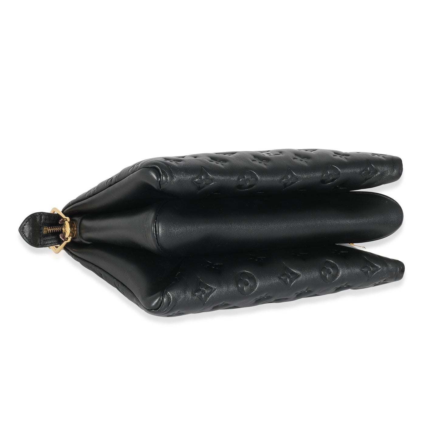 Louis Vuitton  Black Puffy Lambskin Coussin PM