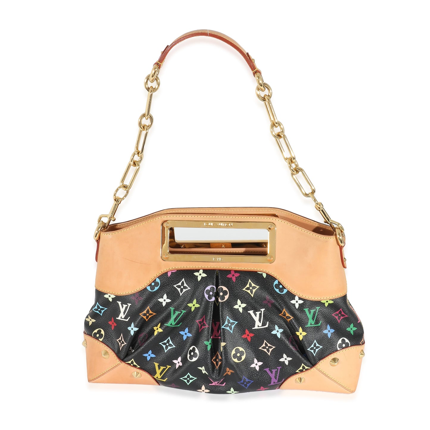 Louis Vuitton  Black Multicolor Canvas Judy MM