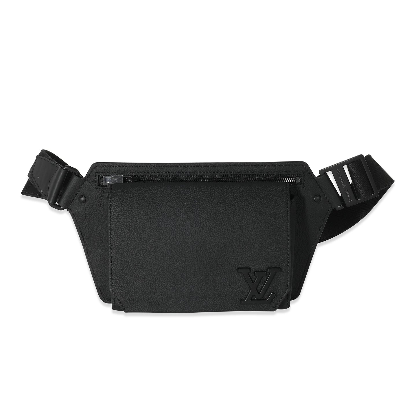 Louis Vuitton  Black Grained Calfskin Aerogram Takeoff Sling Bag