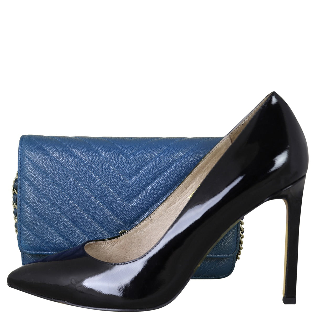 Chanel Classic Wallet on Chain Chevron | Blue