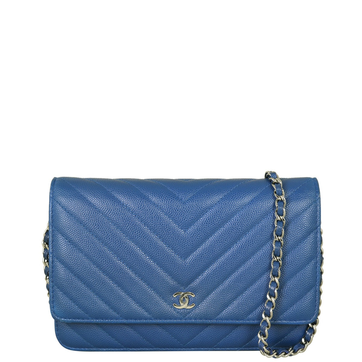 Chanel Classic Wallet on Chain Chevron | Blue
