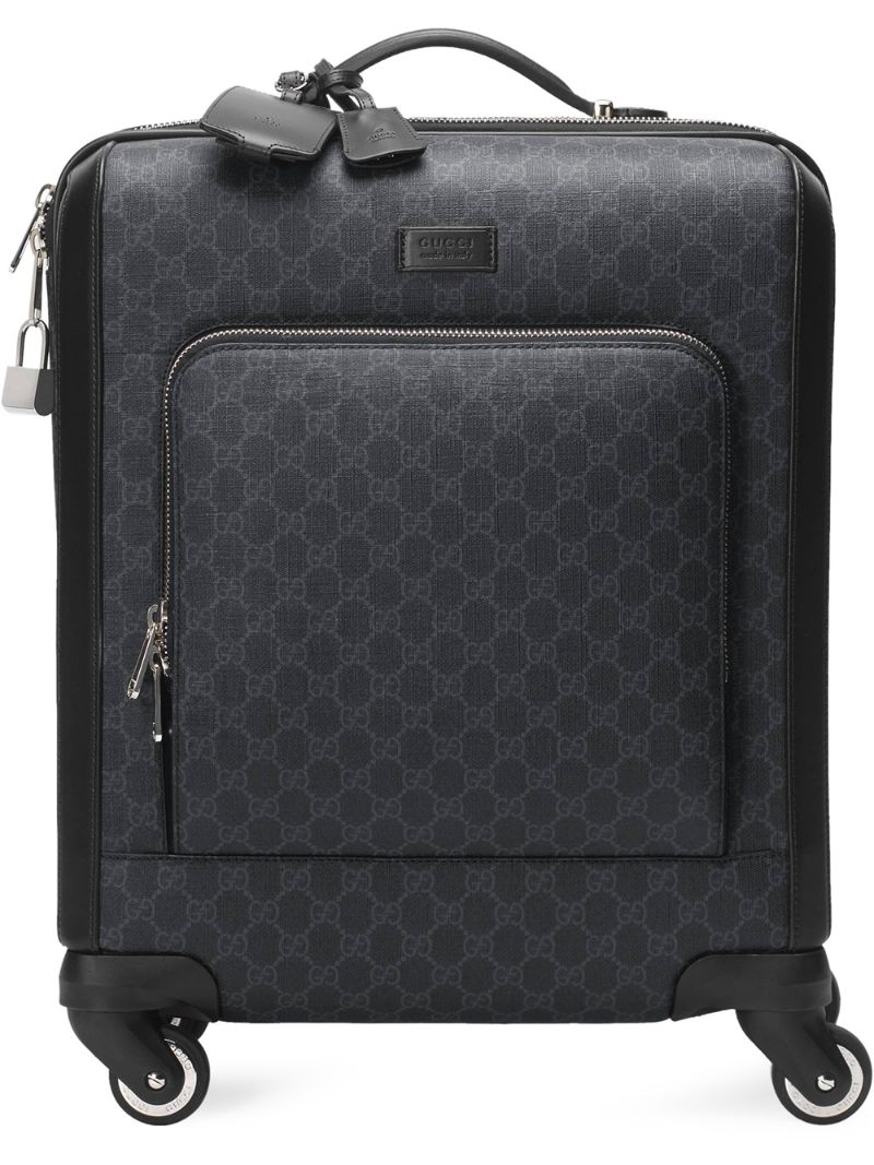 Gucci - GG Supreme suitcase - men - metal/Nylon/Canvas/Leather - One Size - Black