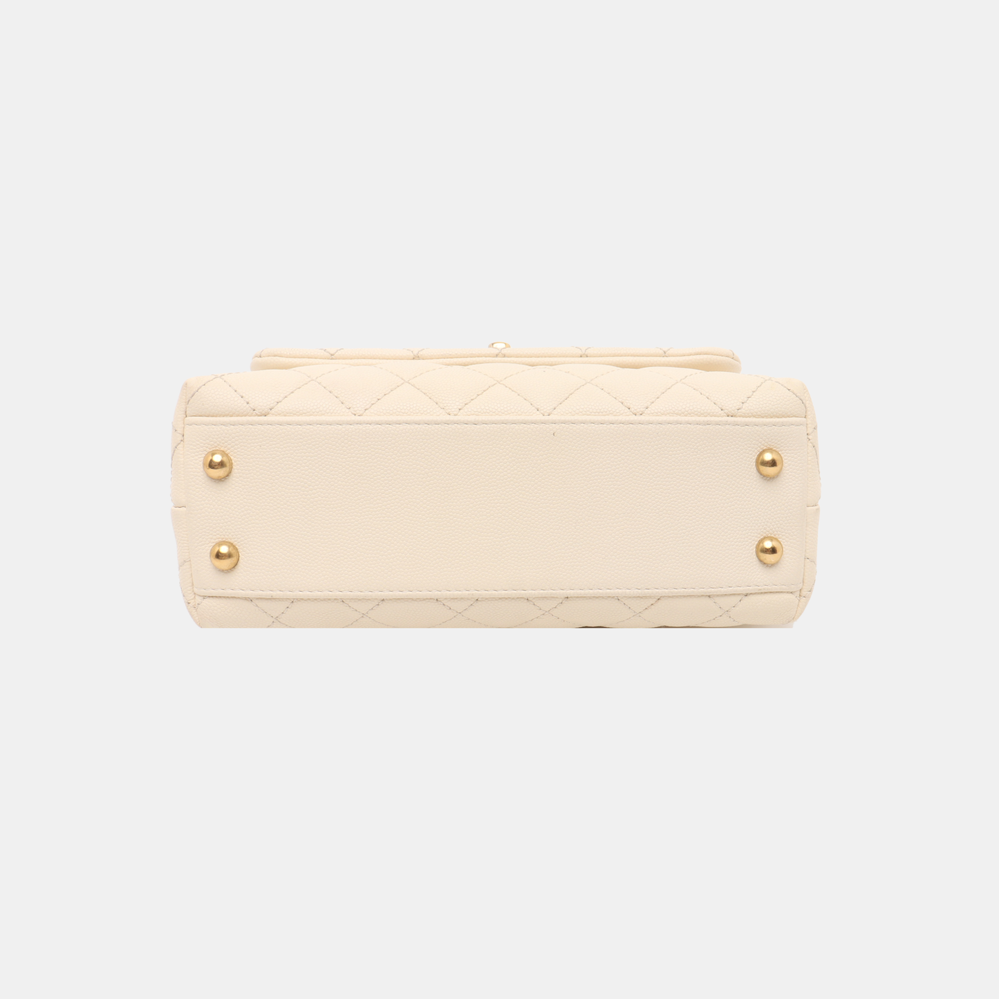 Chanel Coco Handle Small Beige Caviar Leather Gold Hardware, 2017
