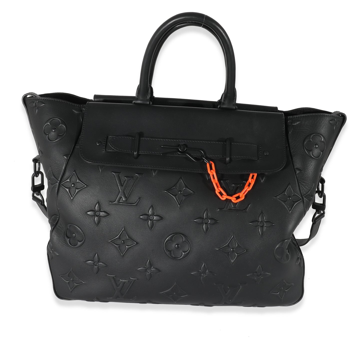 Louis Vuitton  Black Monogram Cowhide Catwalk Steamer Tote