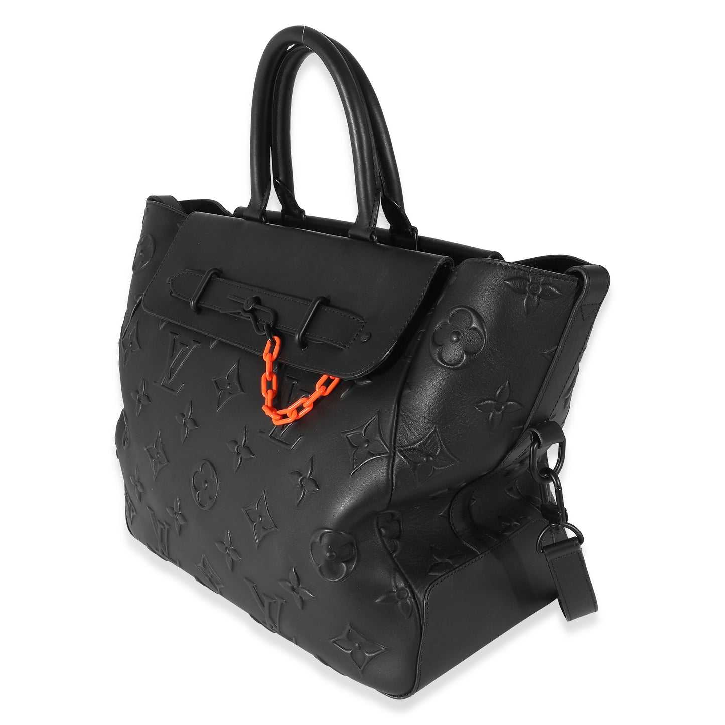 Louis Vuitton  Black Monogram Cowhide Catwalk Steamer Tote