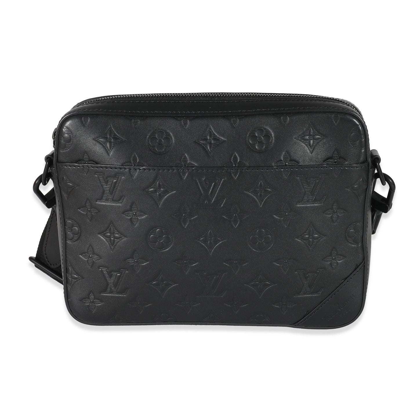 Louis Vuitton  Black Monogram Shadow Leather Duo Messenger Bag