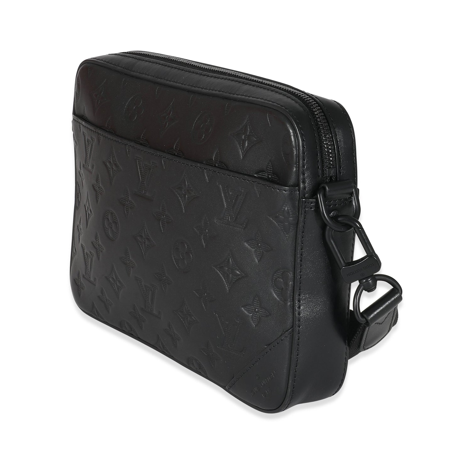Louis Vuitton  Black Monogram Shadow Leather Duo Messenger Bag