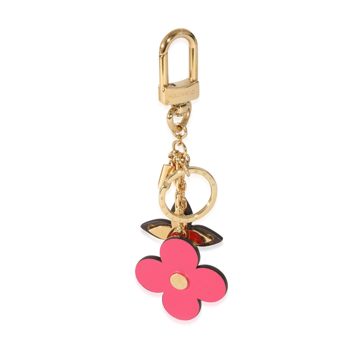 Louis Vuitton  Metal Canvas Blooming Flowers Bag Charm 