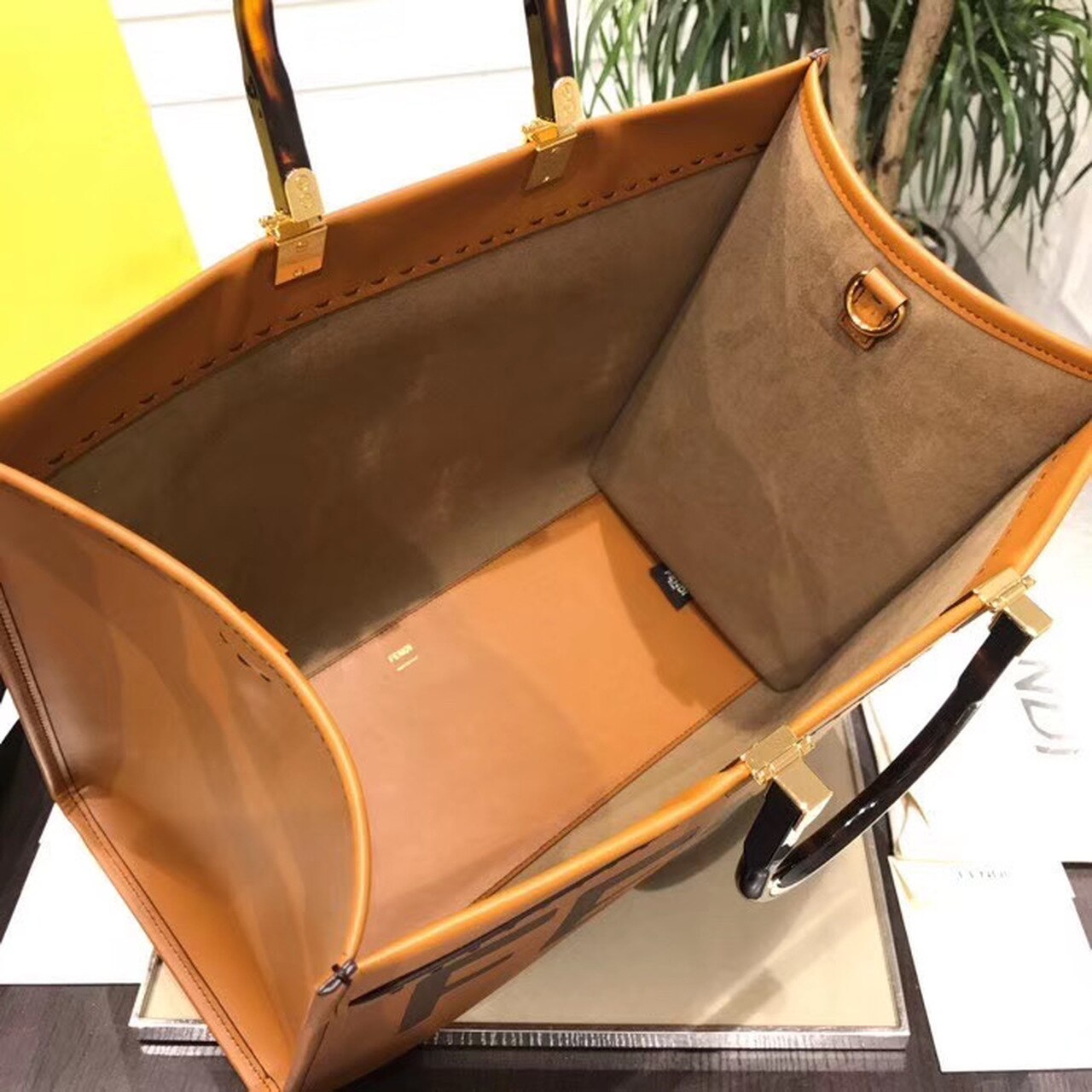 FI Sunshine Large Tote Bag Brown For Women, Handbags, Shoulder And Crossbody Bags 15.7in/40cm FF 8BH372ATop QualityLF0PWZ