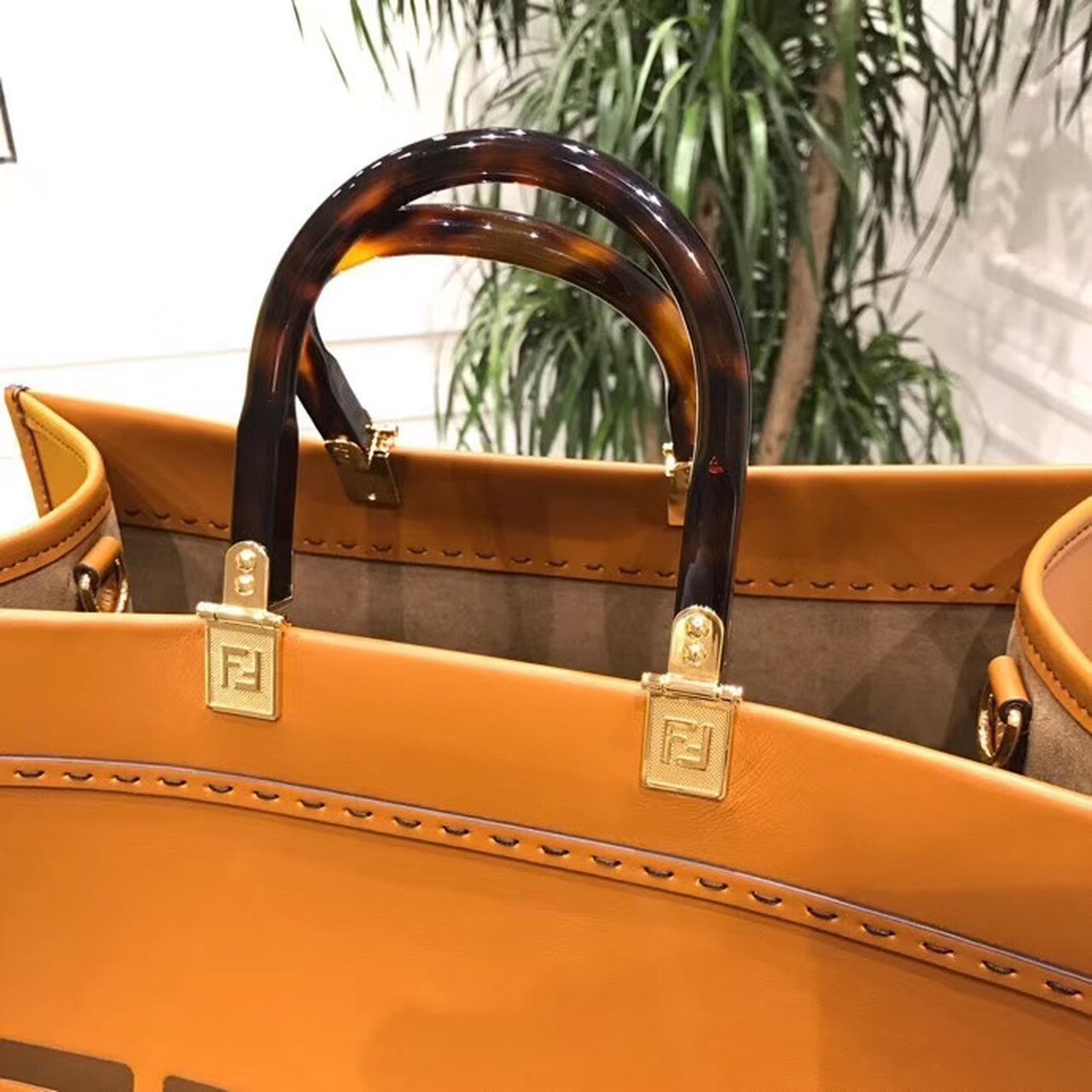 FI Sunshine Large Tote Bag Brown For Women, Handbags, Shoulder And Crossbody Bags 15.7in/40cm FF 8BH372ATop QualityLF0PWZ