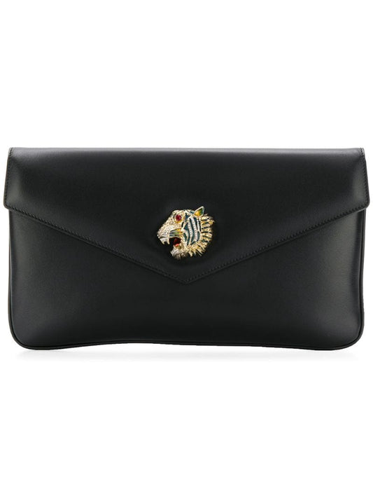 Gucci - tiger clutch - women - Leather - One Size - Black