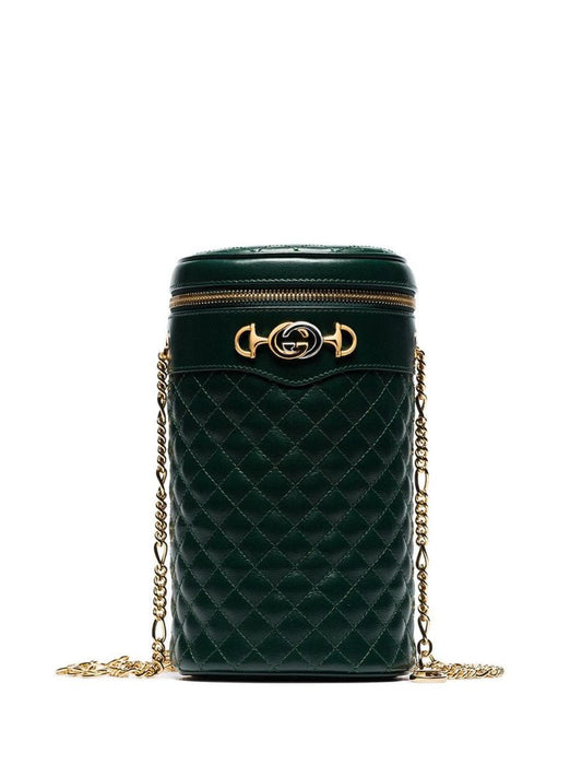 Gucci - cylindrical quilted belt bag - women - Leather - M, S - Green