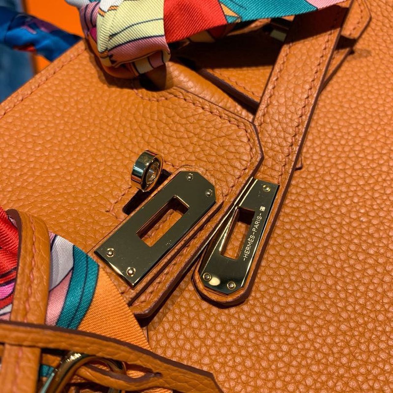 Top Quality Birkin Orange Semi Handstitched With Gold Toned Hardware For Women 30cm/11.8in