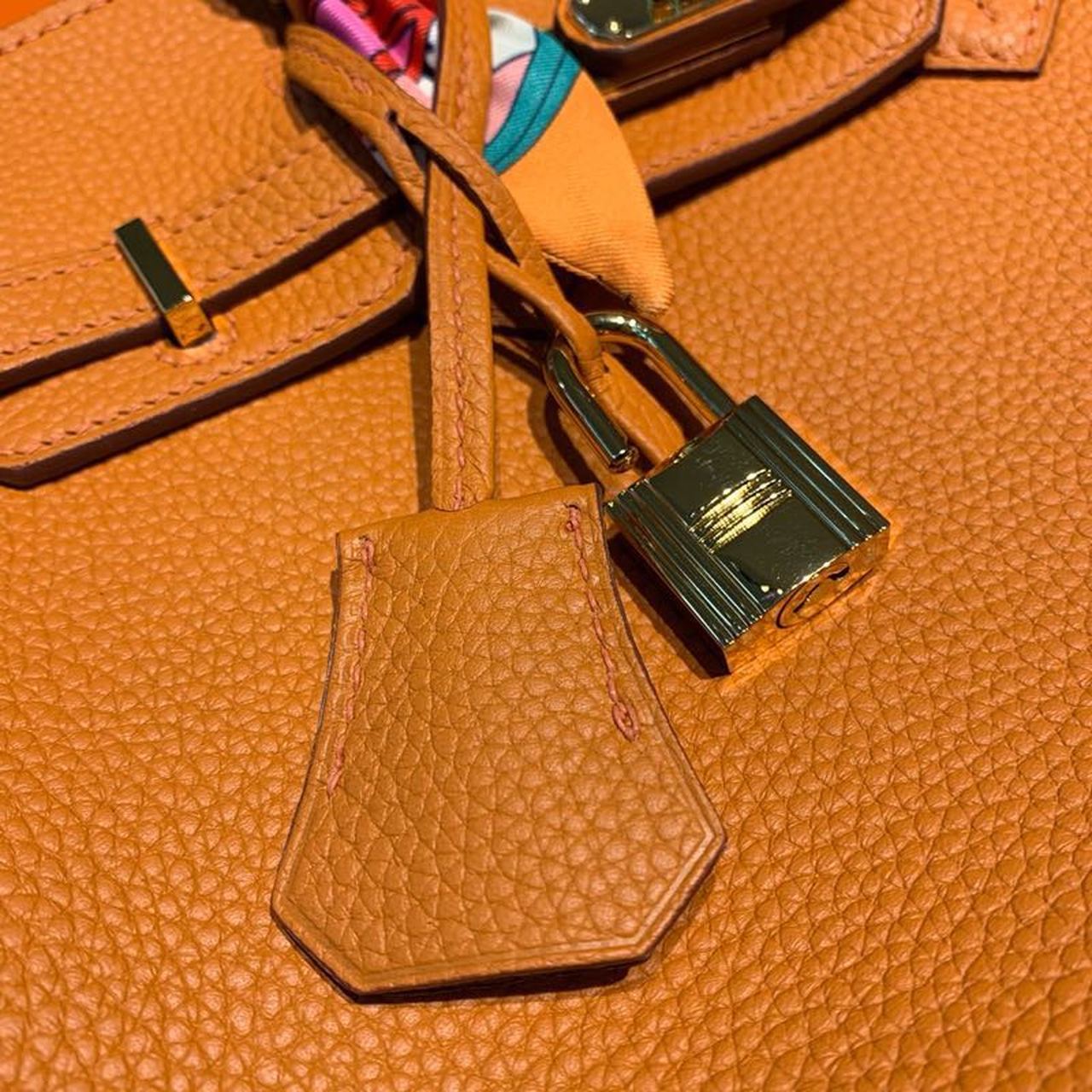 Top Quality Birkin Orange Semi Handstitched With Gold Toned Hardware For Women 30cm/11.8in