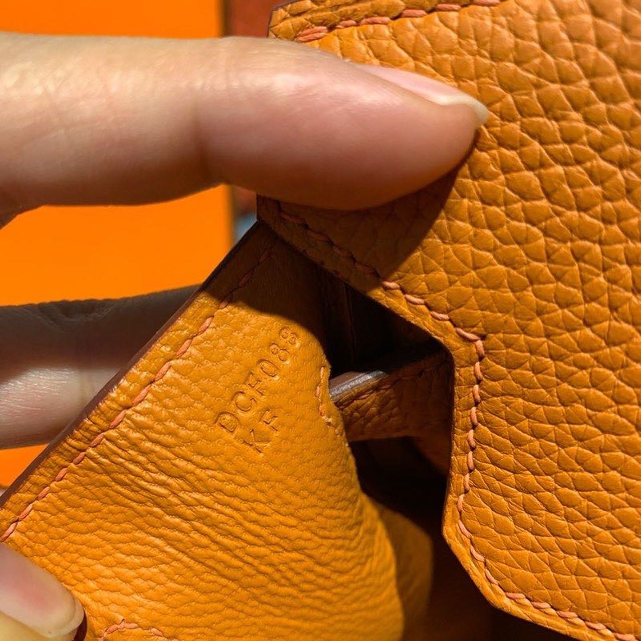 Top Quality Birkin Orange Semi Handstitched With Gold Toned Hardware For Women 30cm/11.8in