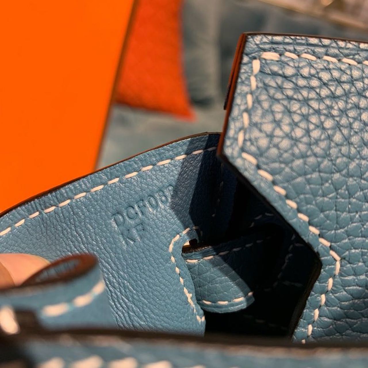 Top Quality Birkin Blue Semi Handstitched With Gold Toned Hardware For Women 30cm/11.8in