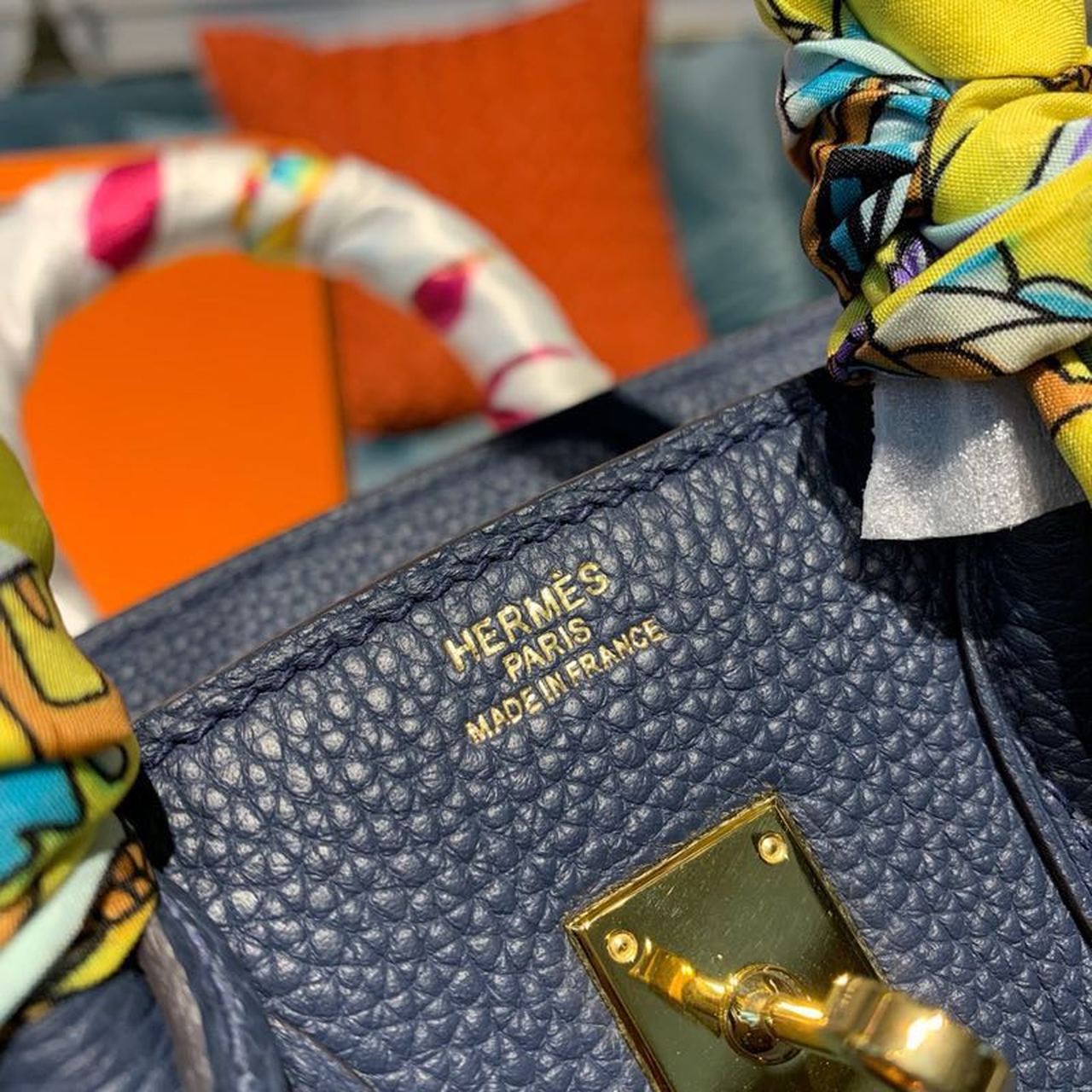 Top Quality Birkin Dark Blue Semi Handstitched With Gold Toned Hardware For Women 30cm/11.8in