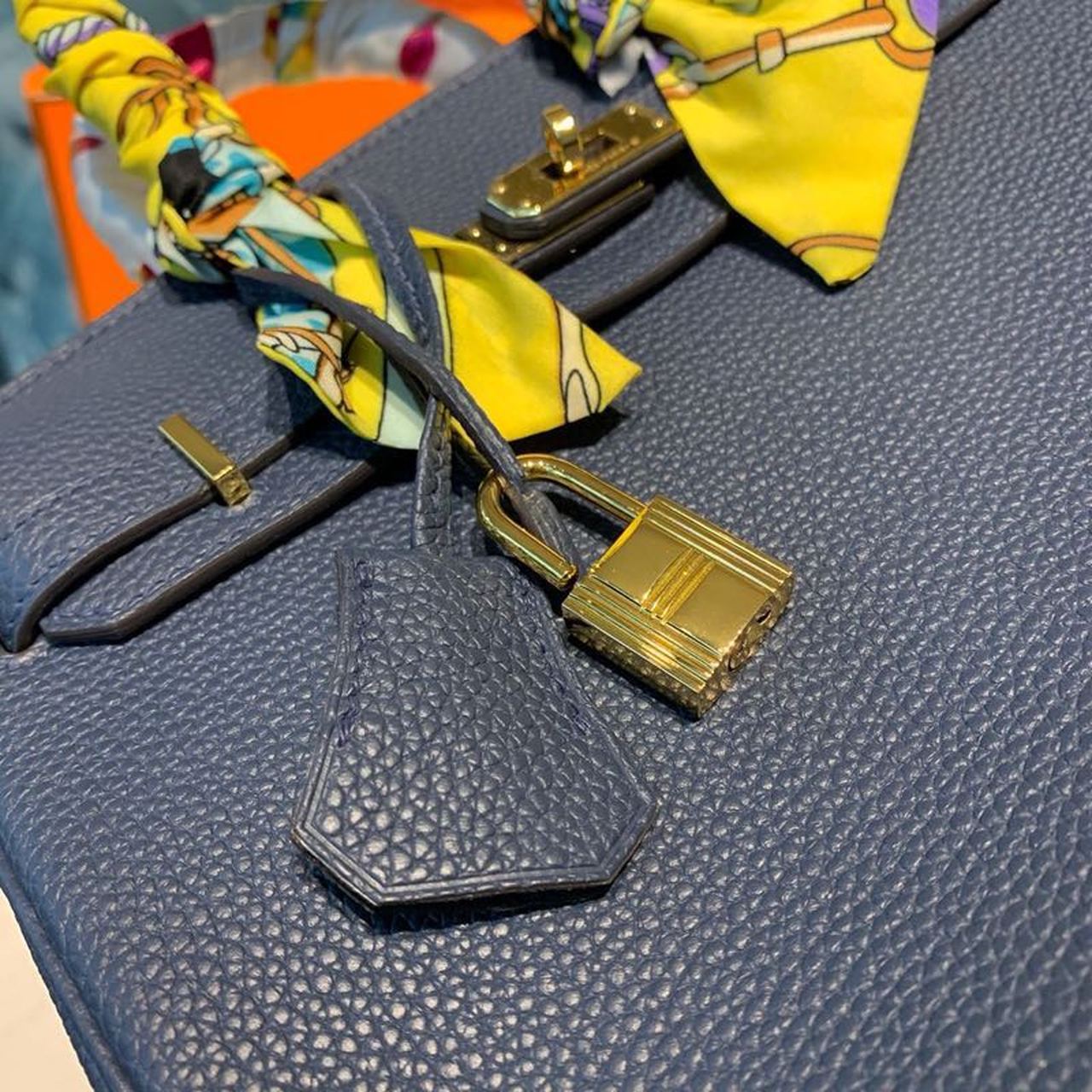 Top Quality Birkin Dark Blue Semi Handstitched With Gold Toned Hardware For Women 30cm/11.8in