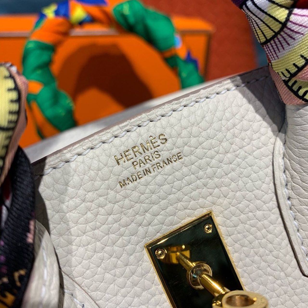 Top Quality Birkin White Semi Handstitched With Gold Toned Hardware For Women 30cm/11.8in