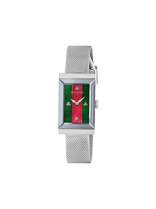 Gucci - G-Frame watch, 21x34mm - women - Steel/Mother of Pearl - One Size - SILVER