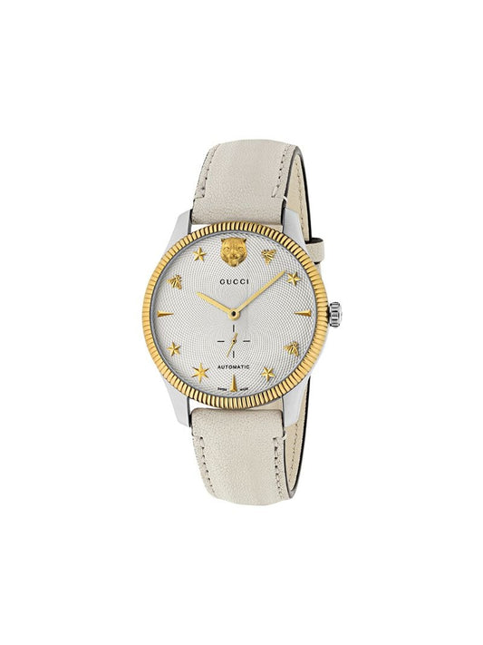 Gucci - G-Timeless watch, 40mm - women - Leather/Steel - One Size - NEUTRALS