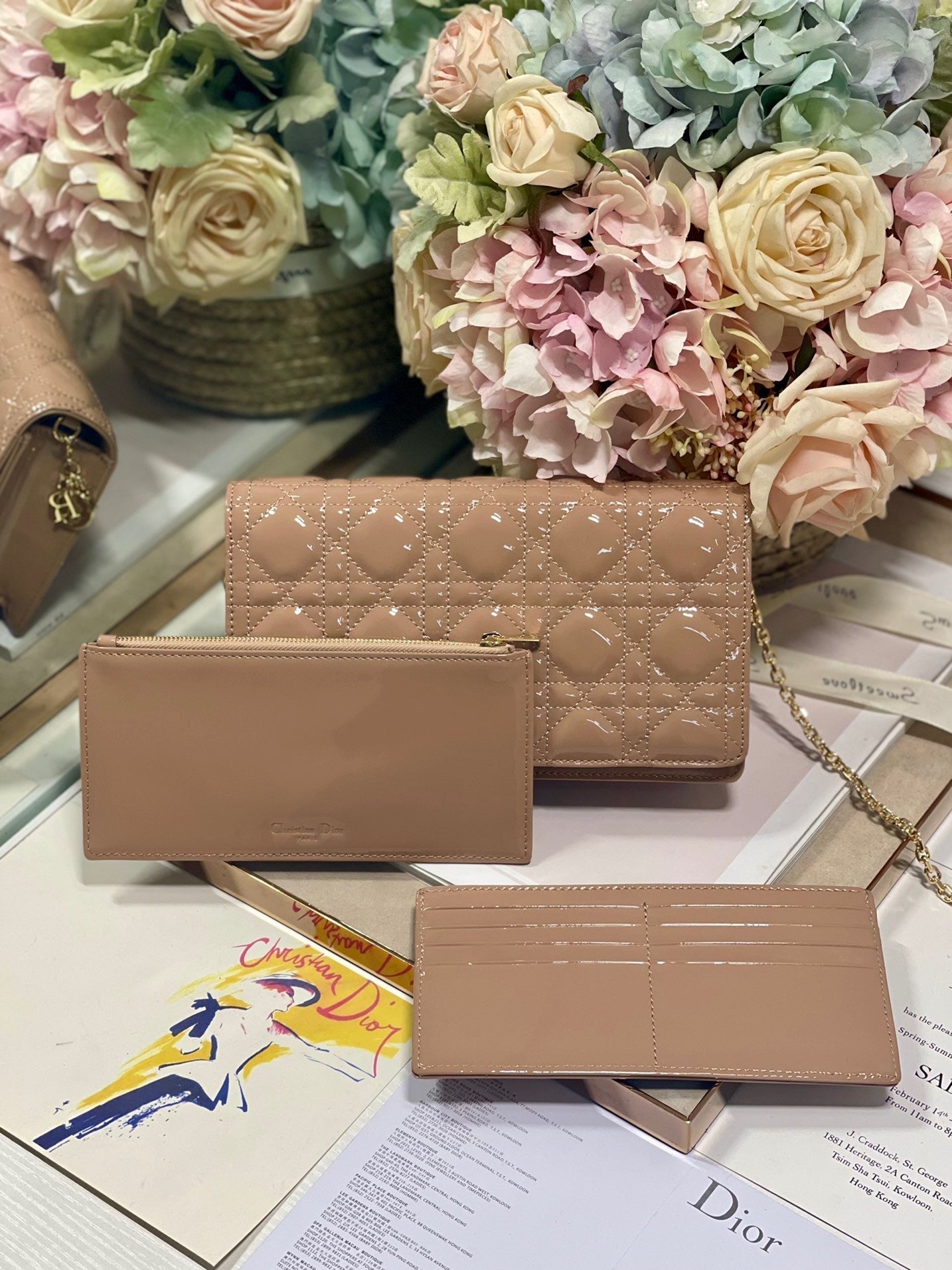 Top Quality Lady Pouch Beige, For Women, Womens Handbags 8.5in/21.5cm CD S0204OVRB_M45M