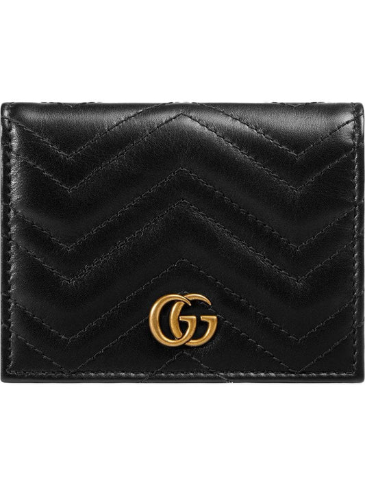 Gucci - GG Marmont card case - women - Leather - One Size - Black