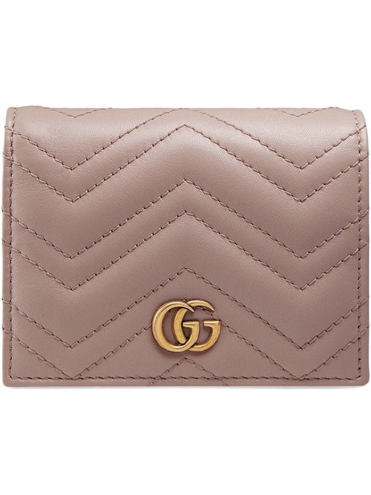 Gucci - GG Marmont card case - women - Leather - One Size - PINK