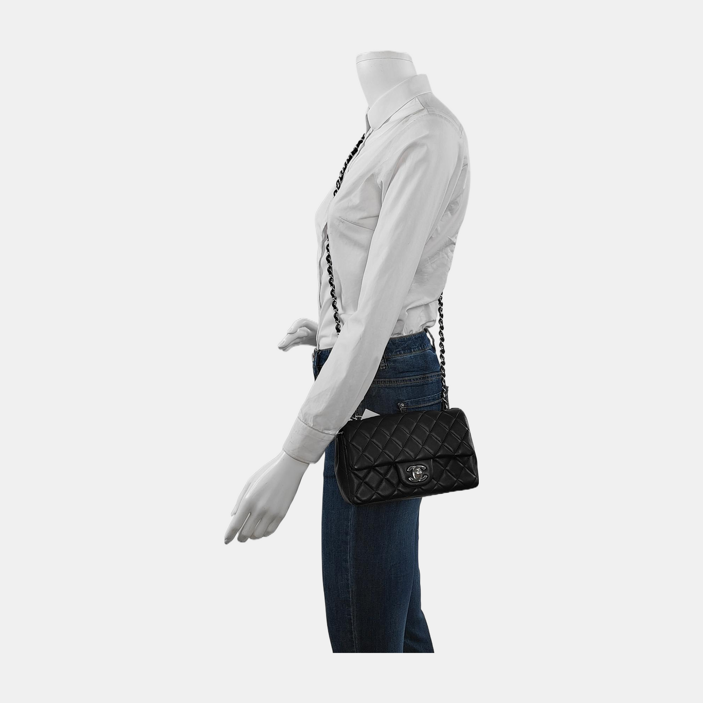 Chanel Classic Flap Rectangular Mini Midnight Navy Lambskin 2012