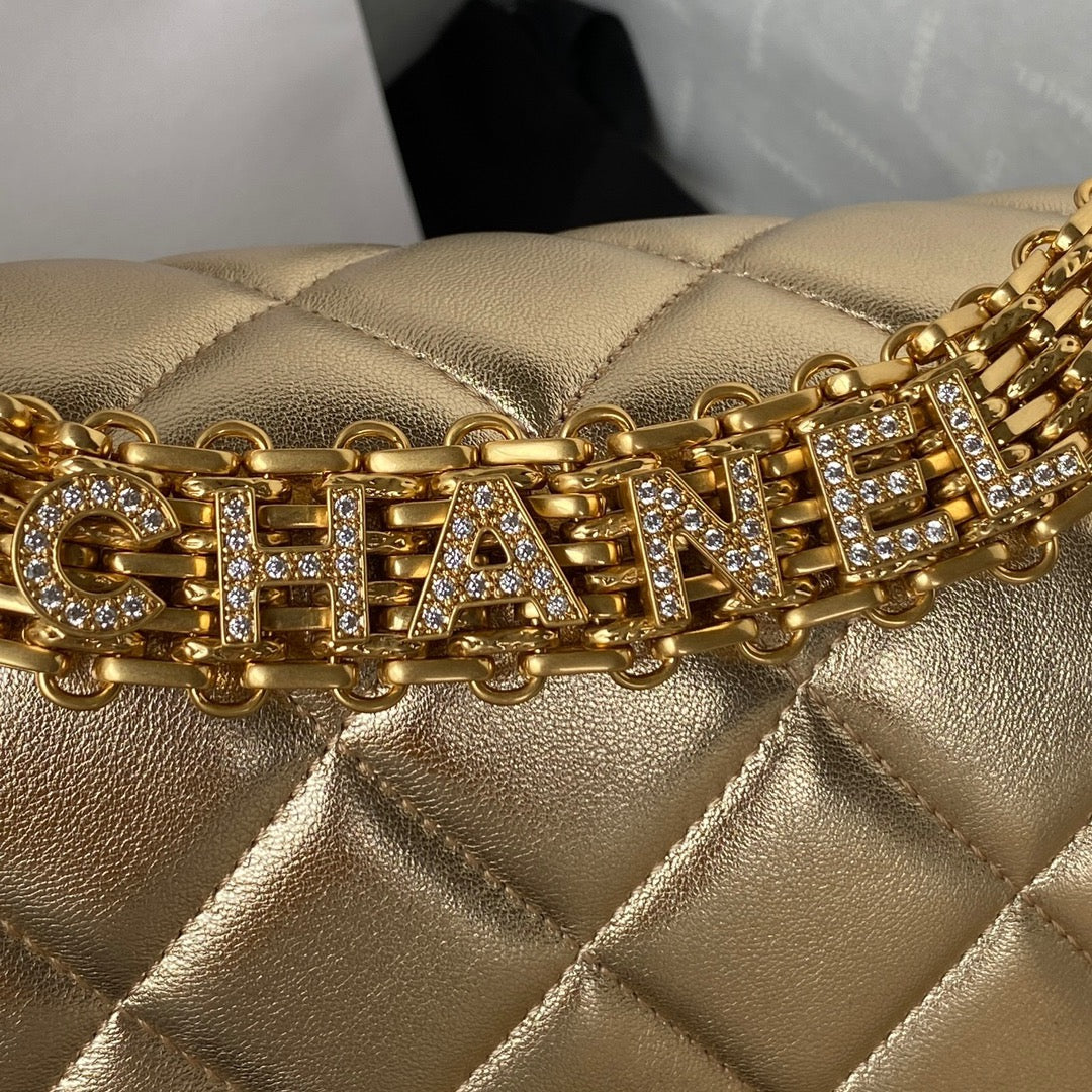 CHLFlap Bag Small Gold Bag For Women 15cm/6in