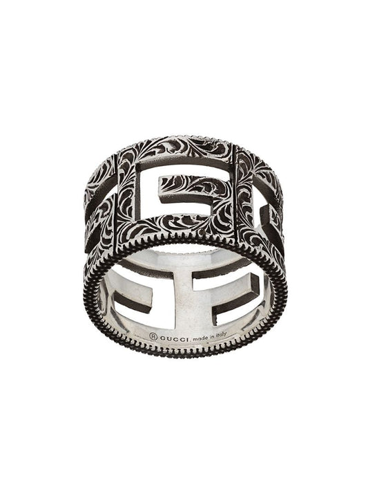Gucci - ring with square G motif - women - metal - 26 - SILVER