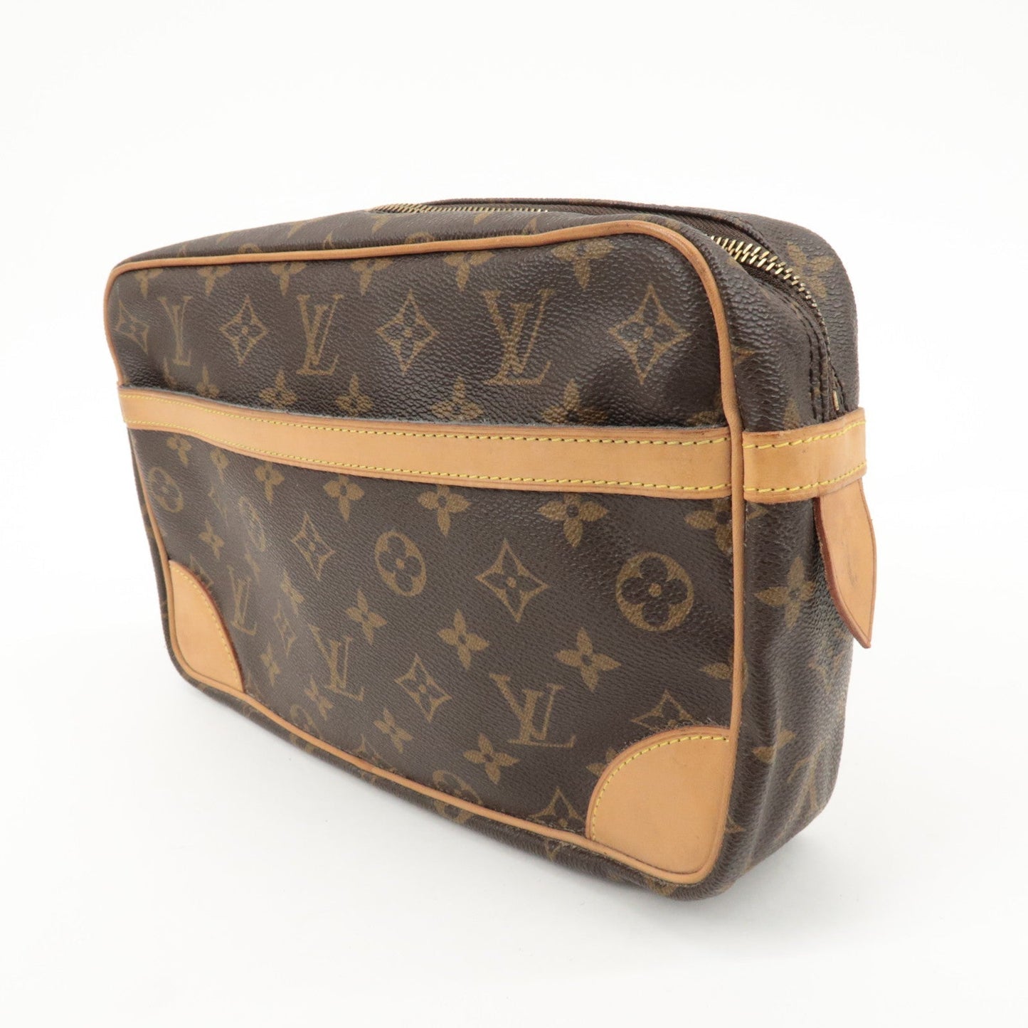 Louis Vuitton Monogram Compiegne 28 Pouch Clutch Bag Brown M51845  d