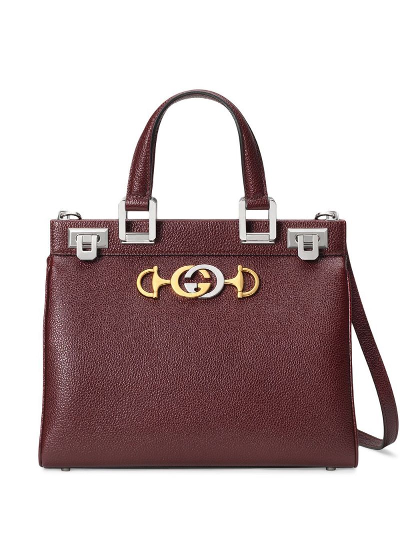 Gucci - Gucci Zumi grainy leather small top handle bag - women - Leather/Viscose - One Size - Red