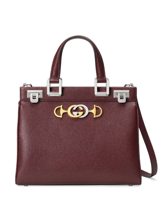 Gucci - Gucci Zumi grainy leather small top handle bag - women - Leather/Viscose - One Size - Red