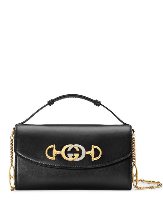 Gucci - Gucci Zumi mini shoulder bag - women - metal/Leather - One Size - Black