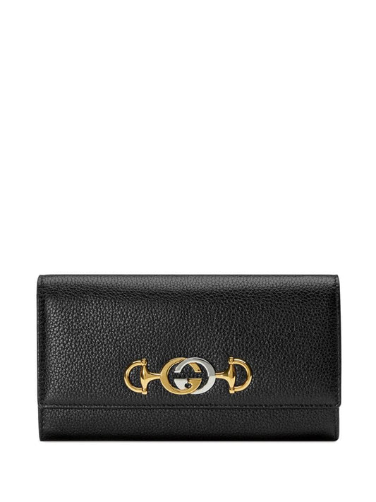 Gucci - Gucci Zumi continental wallet - women - Leather - One Size - Black